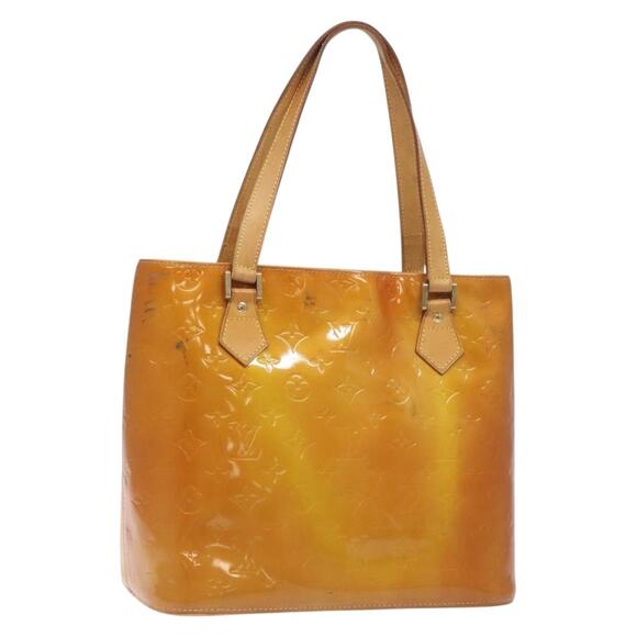 LOUIS VUITTON Monogram Vernis Houston Hand Bag Beige M91004 - Picture 1 of 13